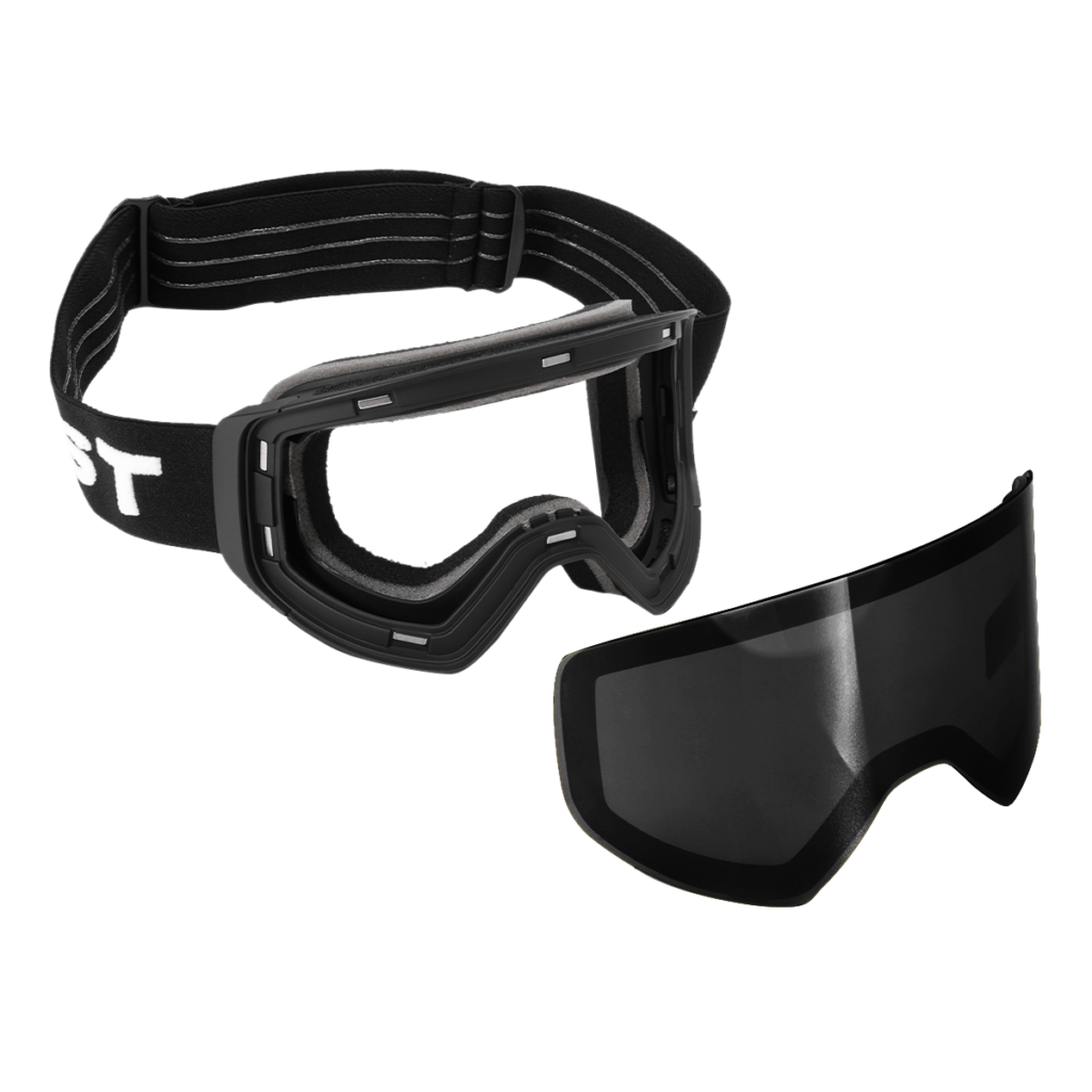 black goggles with black lens