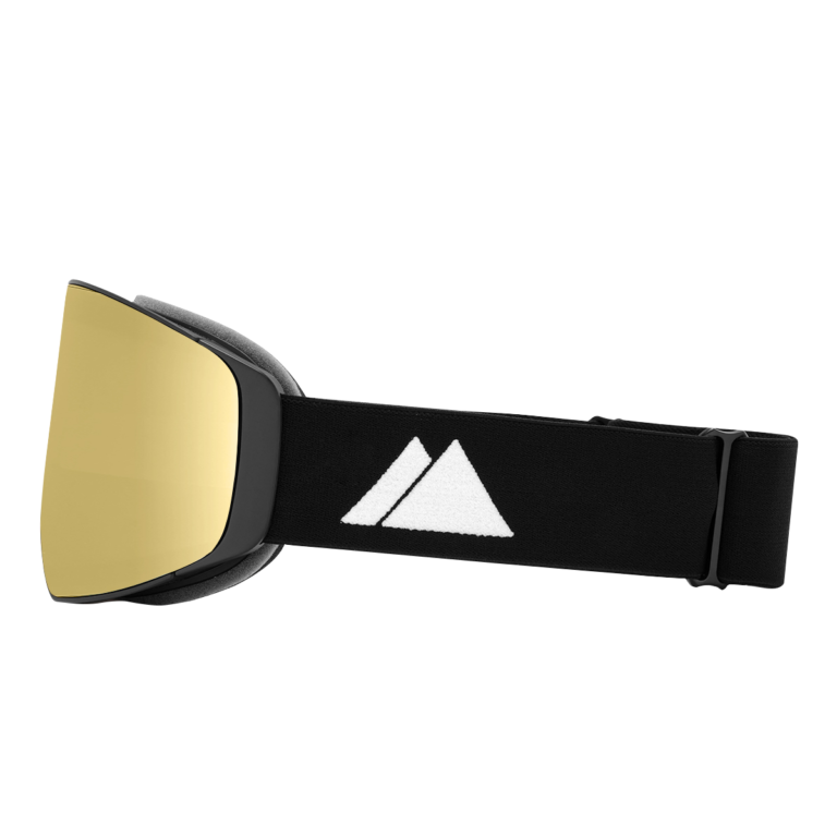 black goggles with yellow lens
